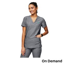 Image of FIGS Women’s Casma Scrub Top - Graphite