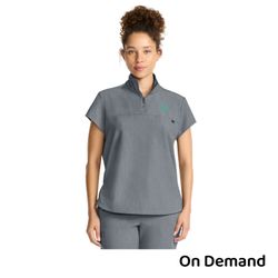 Image of Healing Hands Women's Collar Top - Heather Ash