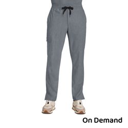 Image of Healing Hands Men's Zip Fly Drawstring Pants - Heather Ash