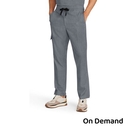 Healing Hands Men's Zip Fly Drawstring Pants - Heather Ash image thumbnail