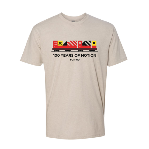 Unisex CVC Crewneck T-Shirt - 100 Years of Motion image thumbnail