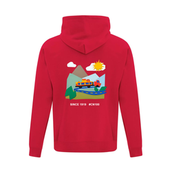 Image of Unisex Everyday Fleece Hoodie - Train Tracks