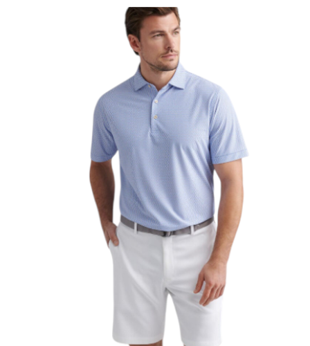 Peter Millar Men's Taza Geo Performance Mesh Polo image thumbnail