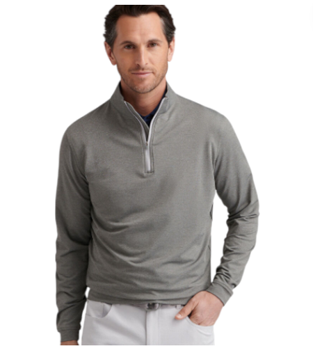 Peter Millar Men's Perth Performance Melange Quarter-Zip image thumbnail