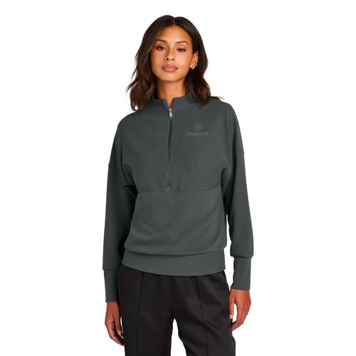 Mercer+Mettle Women's Linear Texture 1/4-Zip image thumbnail