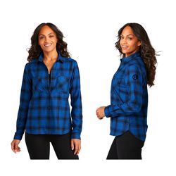Image of Port Authority Women's Plaid Flannel Shirt