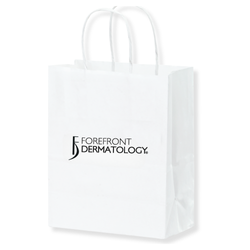 Image of White Kraft Paper Shopper Bag