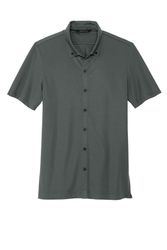 Image of Mercer+Mettle® Stretch Pique Full-Button Polo MM1006