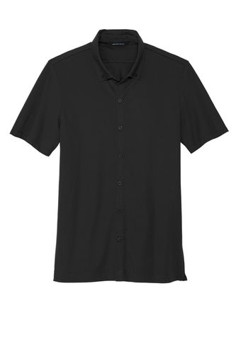 Mercer+Mettle® Stretch Pique Full-Button Polo MM1006 image thumbnail