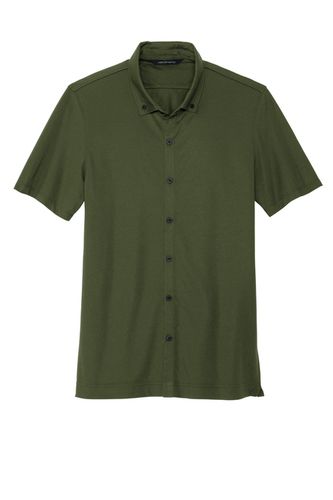Mercer+Mettle® Stretch Pique Full-Button Polo MM1006 image thumbnail