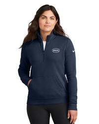 Image of Nike Ladies Club Fleece Sleeve Swoosh 1/2-Zip
