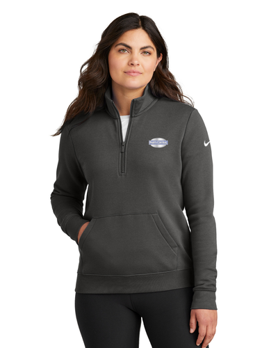Nike Ladies Club Fleece Sleeve Swoosh 1/2-Zip image thumbnail