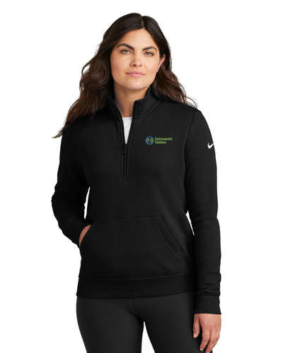 Nike Ladies Club Fleece Sleeve Swoosh 1/2-Zip image thumbnail