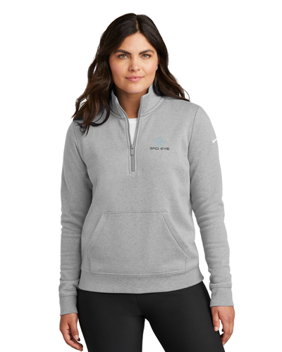 Nike Ladies Club Fleece Sleeve Swoosh 1/2-Zip image thumbnail