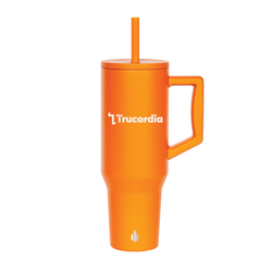 Image of 40oz Stainless Steel Tumbler with Handle and Straw