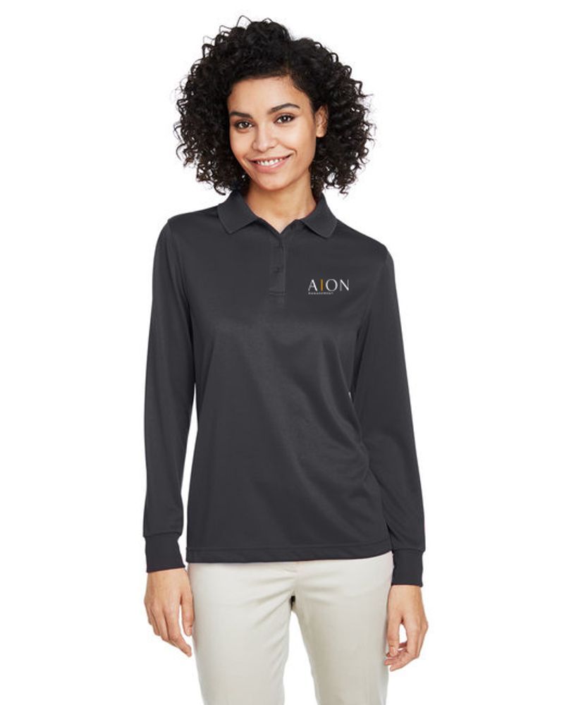 Harriton Ladies' Advantage Long Sleeve Polo primary image