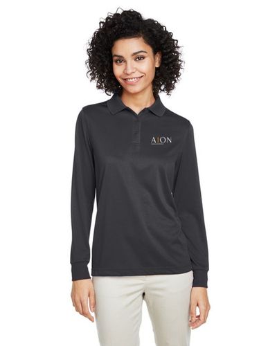 Harriton Ladies' Advantage Long Sleeve Polo image thumbnail