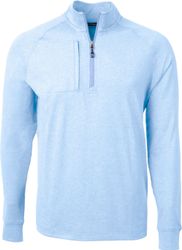 Image of Cutter & Buck Adapt Eco Knit Heather Mens Quarter Zip Pullover