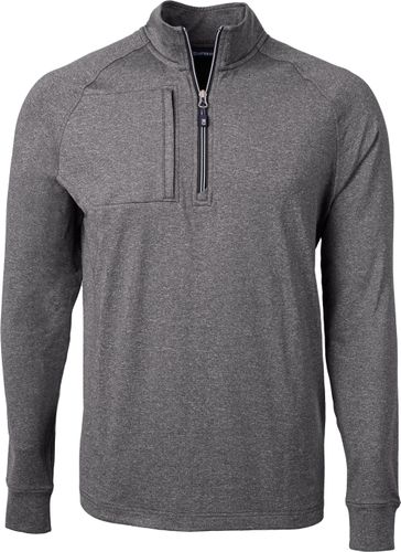Cutter & Buck Adapt Eco Knit Heather Mens Quarter Zip Pullover image thumbnail