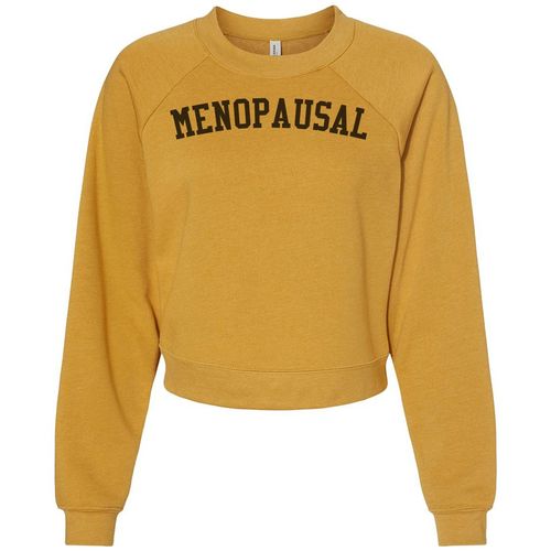 Menopausal Crop Raglan Pullover Fleece Sweatshirt image thumbnail