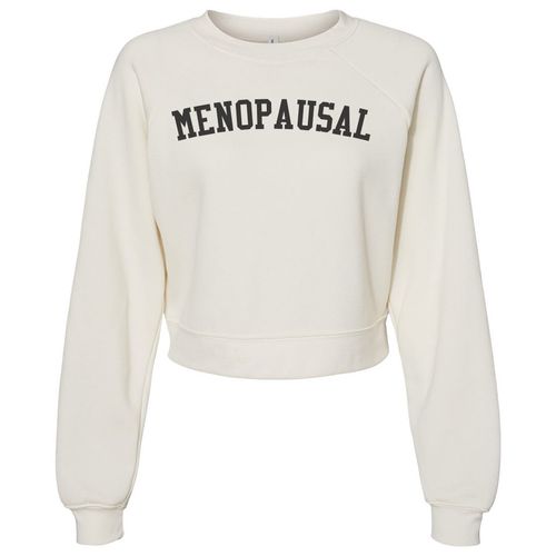 Menopausal Crop Raglan Pullover Fleece Sweatshirt image thumbnail