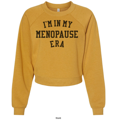 Menopausal Era Crop Raglan Pullover Fleece Sweatshirt  image thumbnail
