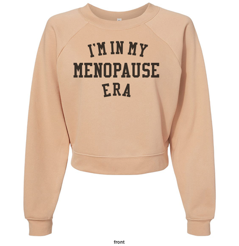 Menopausal Era Crop Raglan Pullover Fleece Sweatshirt  image thumbnail