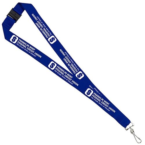 1" Silkscreen Lanyard with Breakaway Release - Domestic  image thumbnail
