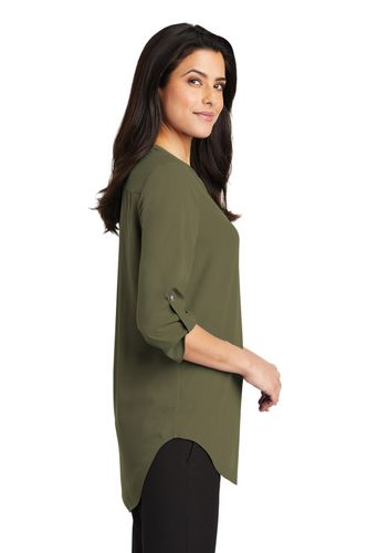 Port Authority Ladies 3/4-Sleeve Tunic Blouse. LW701 image thumbnail Port Authority Ladies 3/4-Sleeve Tunic Blouse. LW701 image thumbnail