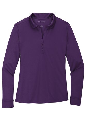 Port Authority Ladies Silk Touch Performance Long Sleeve Polo. L540LS image thumbnail