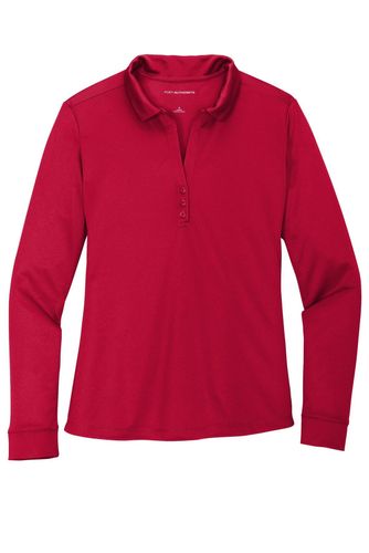 Port Authority Ladies Silk Touch Performance Long Sleeve Polo. L540LS image thumbnail