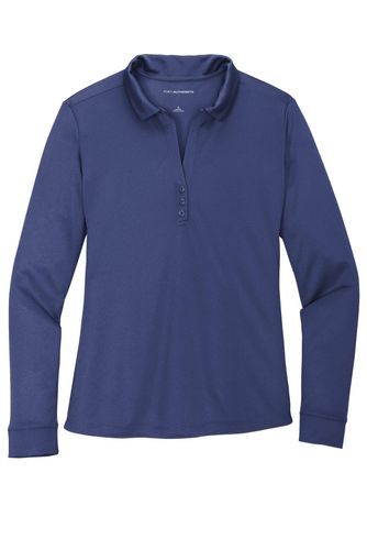 Port Authority Ladies Silk Touch Performance Long Sleeve Polo. L540LS image thumbnail