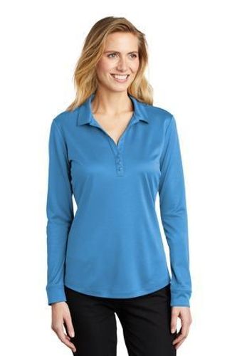 Port Authority Ladies Silk Touch Performance Long Sleeve Polo. L540LS image thumbnail