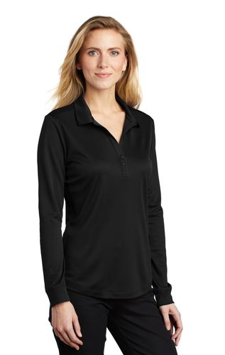 Port Authority Ladies Silk Touch Performance Long Sleeve Polo. L540LS image thumbnail