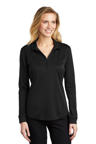 Port Authority Ladies Silk Touch Performance Long Sleeve Polo. L540LS image thumbnail