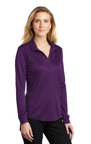 Port Authority Ladies Silk Touch Performance Long Sleeve Polo. L540LS image thumbnail