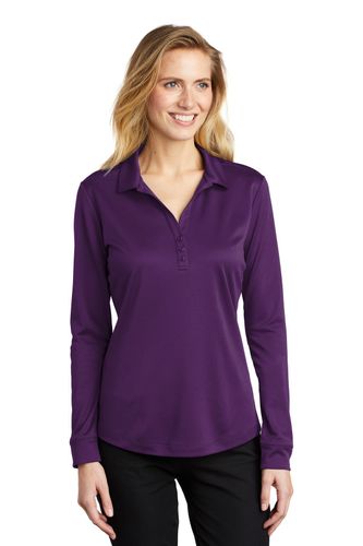 Port Authority Ladies Silk Touch Performance Long Sleeve Polo. L540LS image thumbnail