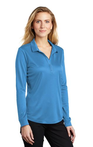 Port Authority Ladies Silk Touch Performance Long Sleeve Polo. L540LS image thumbnail
