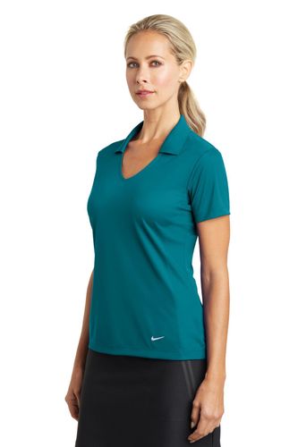 Nike Ladies Dri-FIT Vertical Mesh Polo. 637165 image thumbnail