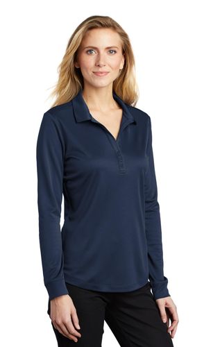 Port Authority Ladies Silk Touch Performance Long Sleeve Polo. L540LS image thumbnail