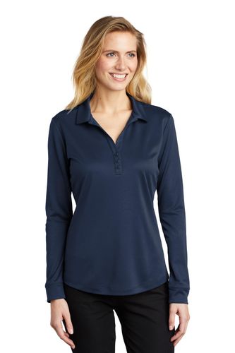 Port Authority Ladies Silk Touch Performance Long Sleeve Polo. L540LS image thumbnail