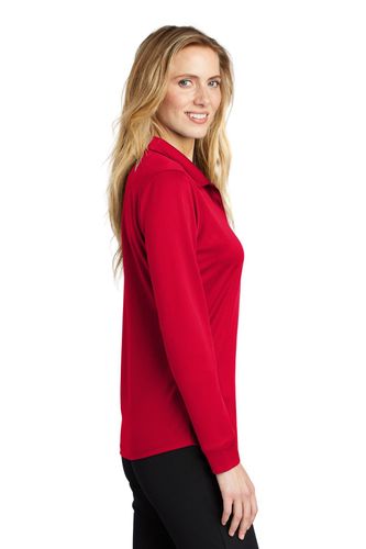 Port Authority Ladies Silk Touch Performance Long Sleeve Polo. L540LS image thumbnail