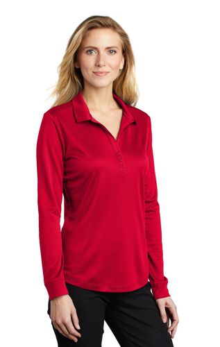 Port Authority Ladies Silk Touch Performance Long Sleeve Polo. L540LS image thumbnail