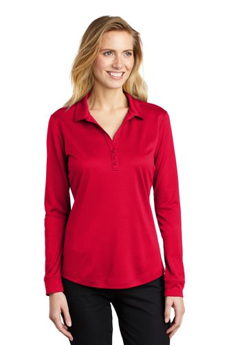 Port Authority Ladies Silk Touch Performance Long Sleeve Polo. L540LS image thumbnail