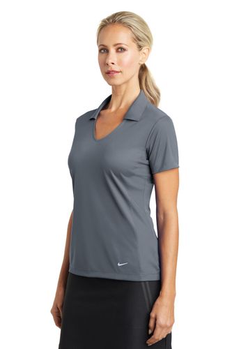 Nike Ladies Dri-FIT Vertical Mesh Polo. 637165 image thumbnail