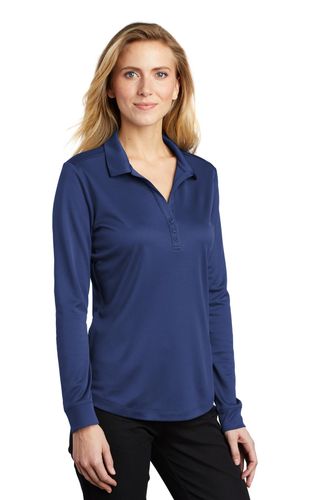 Port Authority Ladies Silk Touch Performance Long Sleeve Polo. L540LS image thumbnail