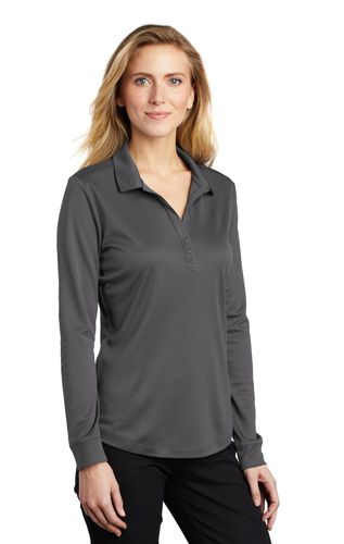 Port Authority Ladies Silk Touch Performance Long Sleeve Polo. L540LS image thumbnail