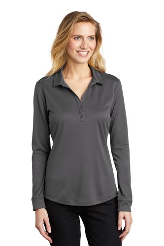 Port Authority Ladies Silk Touch Performance Long Sleeve Polo. L540LS image thumbnail
