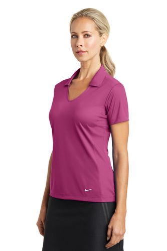 Nike Ladies Dri-FIT Vertical Mesh Polo. 637165 image thumbnail