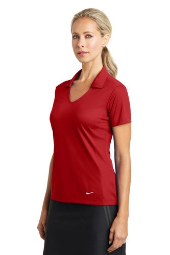Nike Ladies Dri-FIT Vertical Mesh Polo. 637165 image thumbnail